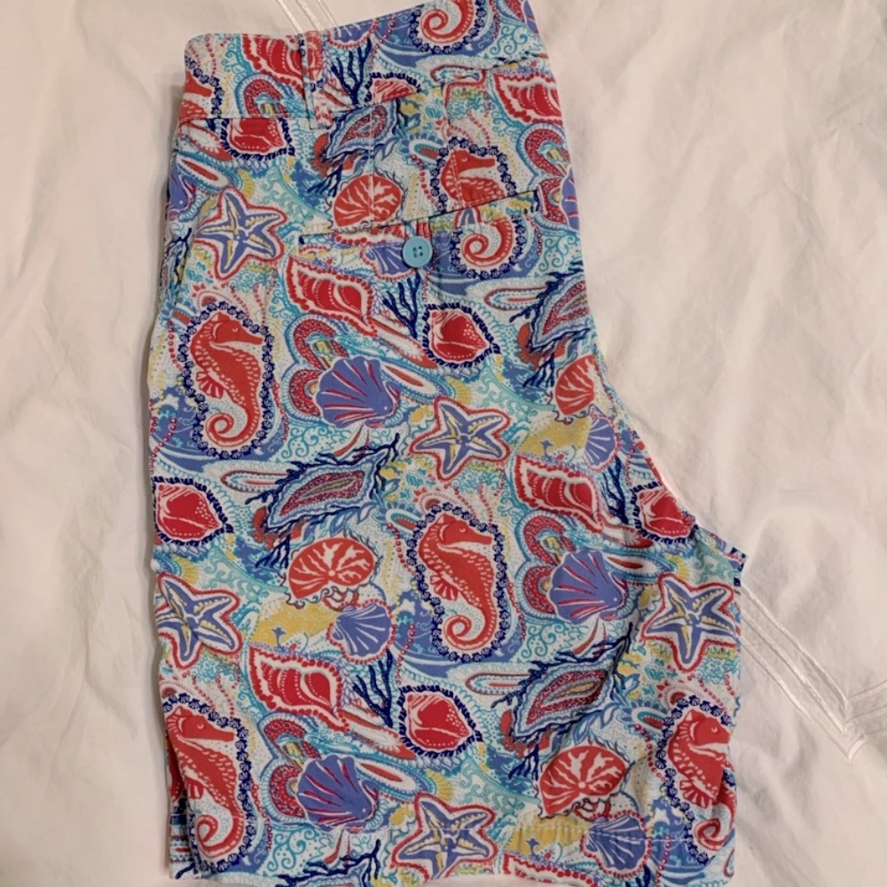 Talbots Chino Beach Print Shorts